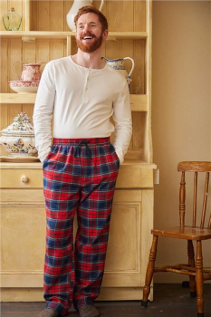 Irish Lounge Pants LV 12 Red Navy Check